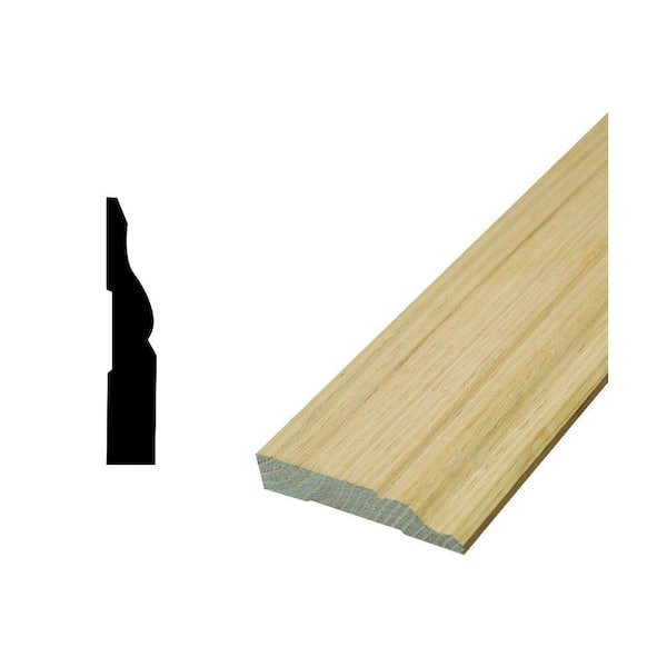 Woodgrain Millwork 11/16 in. x 3-3/8 in. Oak Colonial Base Moulding