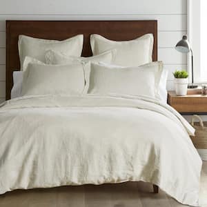 Washed Linen Natural Queen Duvet Cover Only