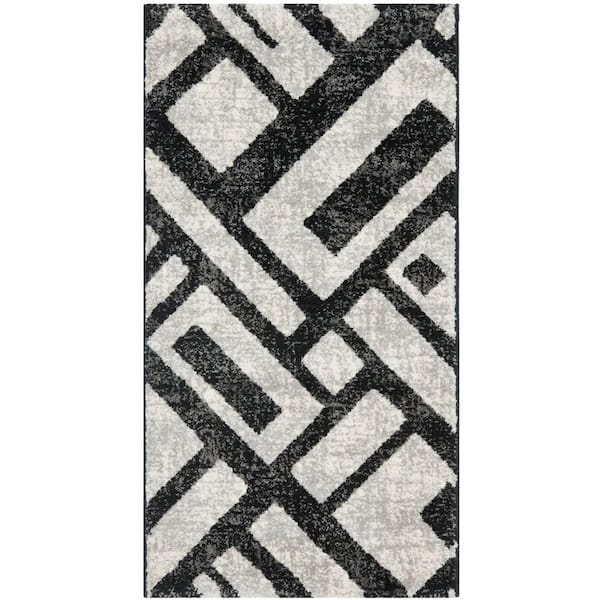 SAFAVIEH Porcello Black/Grey 4 ft. x 6 ft. Area Rug