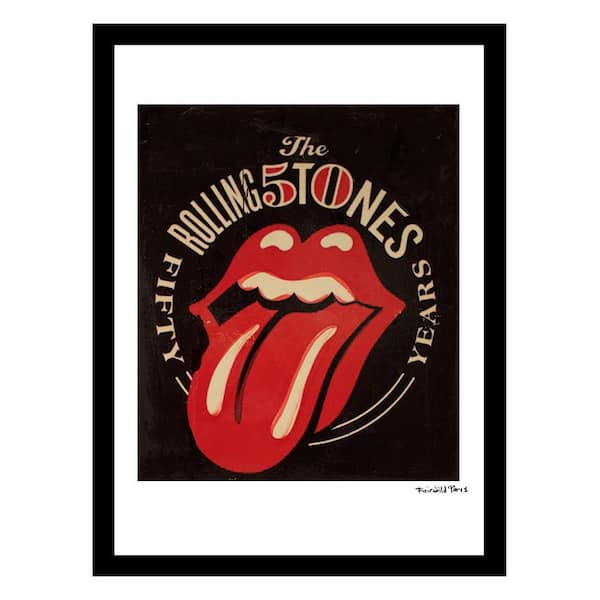 VENICE BEACH Collections The Rolling Stones 50-Years Vintage by Fairchild Paris 1-Piece Framed Graphic Print Abstract 18 in. x 14 in.