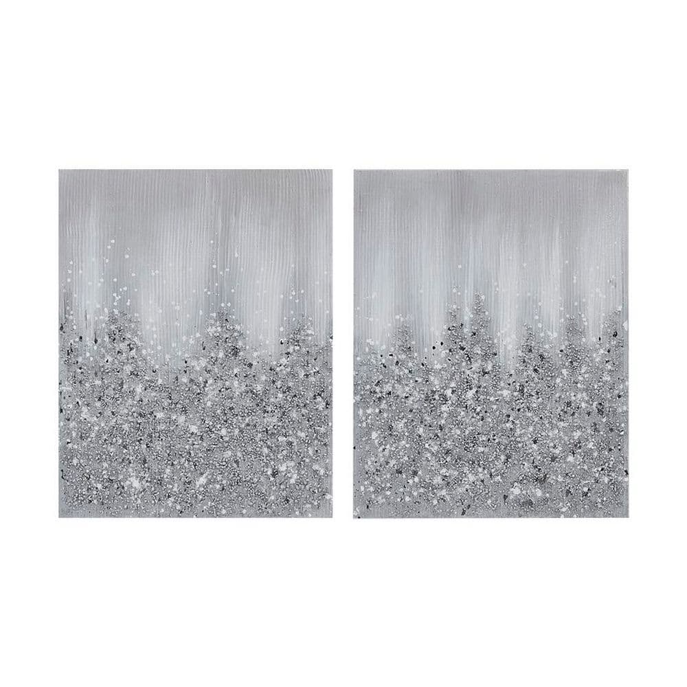 2-Pieces Framed Giclee Print Abstract Art Print 4 in. x 24 in.