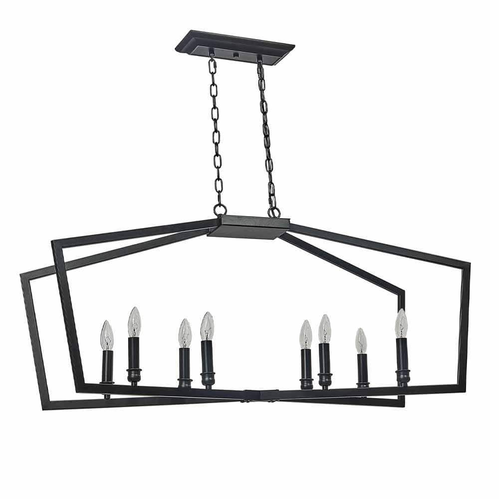 Bridget 8-Light Black Island Pendant Light price history on PriceWatchPro