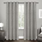 EXCLUSIVE HOME Forest Hill Dove Grey Nature Woven Room Darkening ...