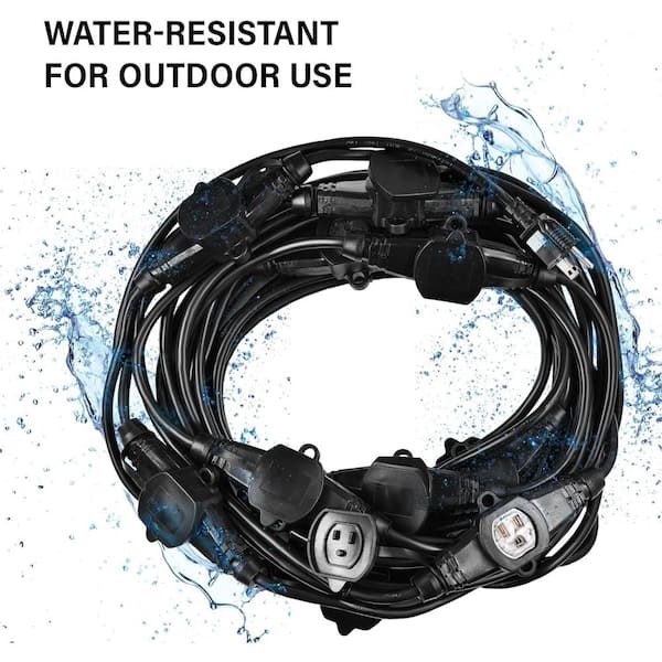 Lukyamzn 25 ft. 16/3 Heavy Duty Outdoor Extension Cord with 6