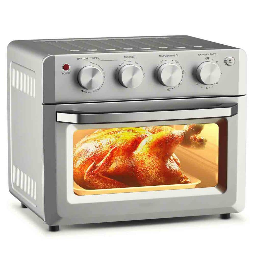 Multifunction 19 qt. Stainless Steel Air Fryer Toaster Oven with 5 Accessor