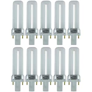 24-Watt Equivalent PL U-Shaped Plug-In G23 2-Pin Base CFL Light Bulb in True White 3500K (10-Pack)