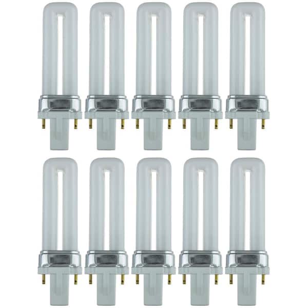 24-Watt Equivalent PL U-Shaped Plug-In G23 2-Pin Base CFL Light Bulb in Cool White 4100K (10-Pack)