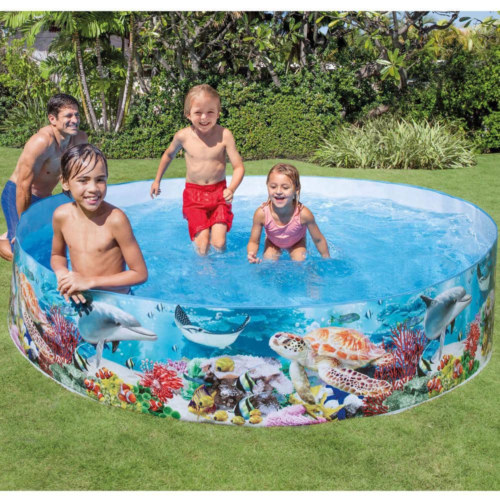 Deep Sea Blue 8' Round SnapSet Kiddie Pool