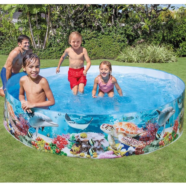 Intex Deep Sea Blue 8 ft. Round 1.5 ft. Deep Kids Instant Intex Deep Sea Blue 8 ft. Round 1.5 ft. Deep Kids Instant