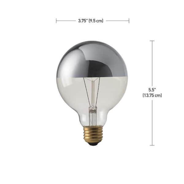 Globe Electric 40w Silver Designer, Best Vanity Light Bulbs Home Depot