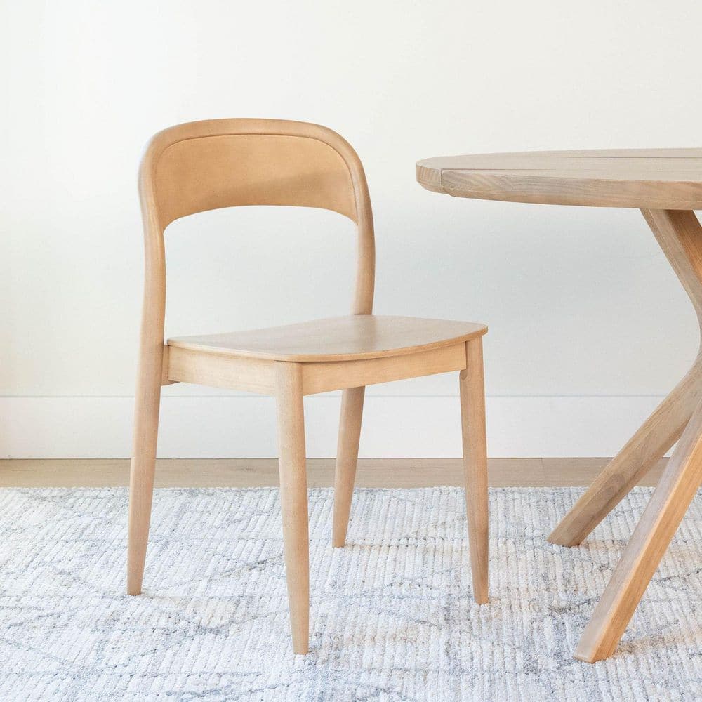 Loar Blonde Wood Curved Back Dining Chair price history on PriceWatchPro
