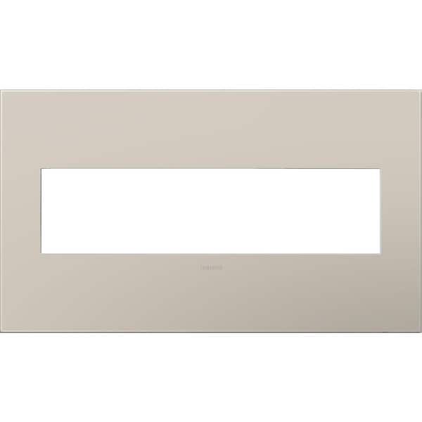 Legrand adorne 4 Gang Decorator/Rocker Wall Plate, Greige (1-Pack)