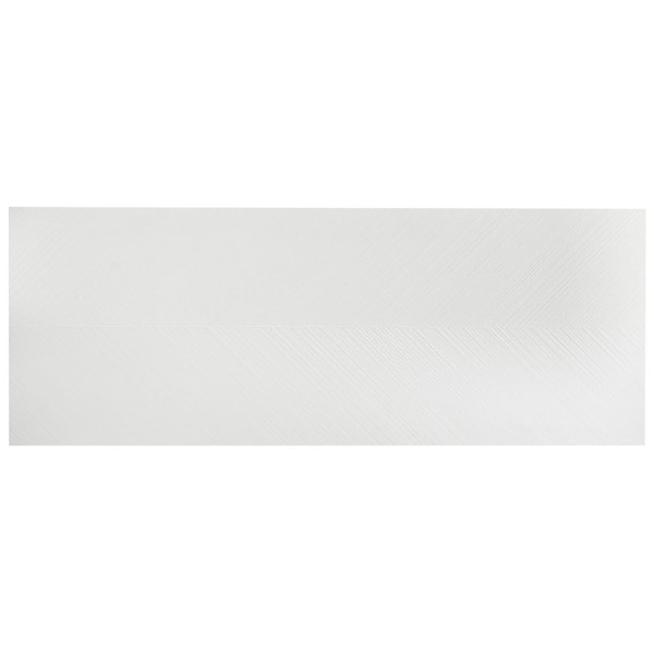 Ivy Hill Tile Alabaster Arrow White 6 in. x 0.52 in. Textured Matte Ceramic Wall Tile Sample