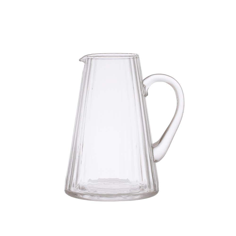 Aoibox 96 fl. oz. Classic Palm Tree Crystal Clear Break Resistant Premium Acrylic Pitcher with Bamboo Handle