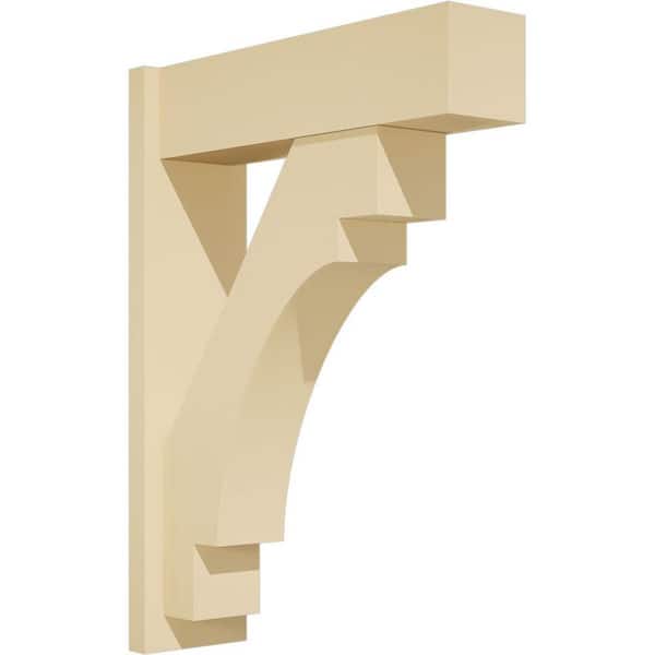 Ekena Millwork Merced 7 in. W x 32 in. H x 24 in. D Signature Urethane Polyurethane Outlooker with Block Ends
