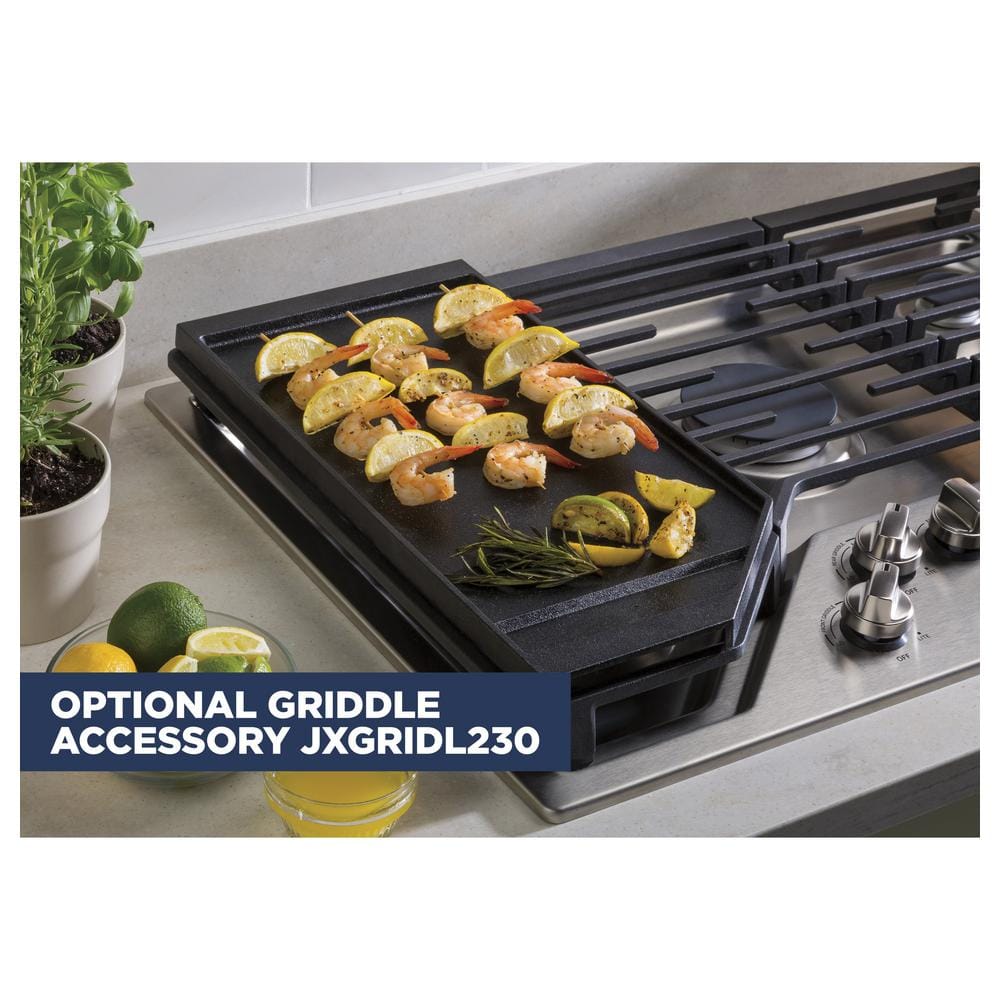 30" Stainless Steel 5-Burner Gas Cooktop with Cast Iron Grates