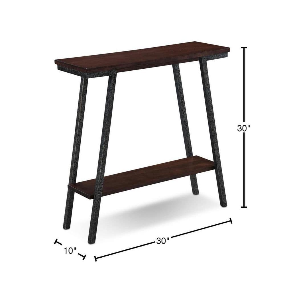 Empiria Modern Industrial Walnut Hall Console with Foundry Bronze Legs