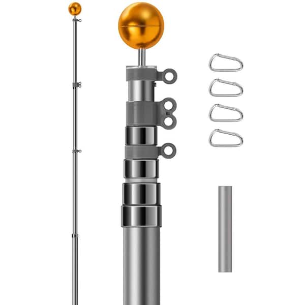 Extra Thick 25 ft. Aluminum Telescoping Flagpole