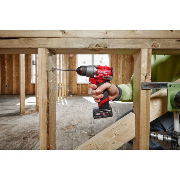 Milwaukee - M12 FUEL 12-Volt Lithium-Ion Brushless Cordless 1/2 in. Hammer Drill Driver Kit with M12 3/8 in. Ratchet