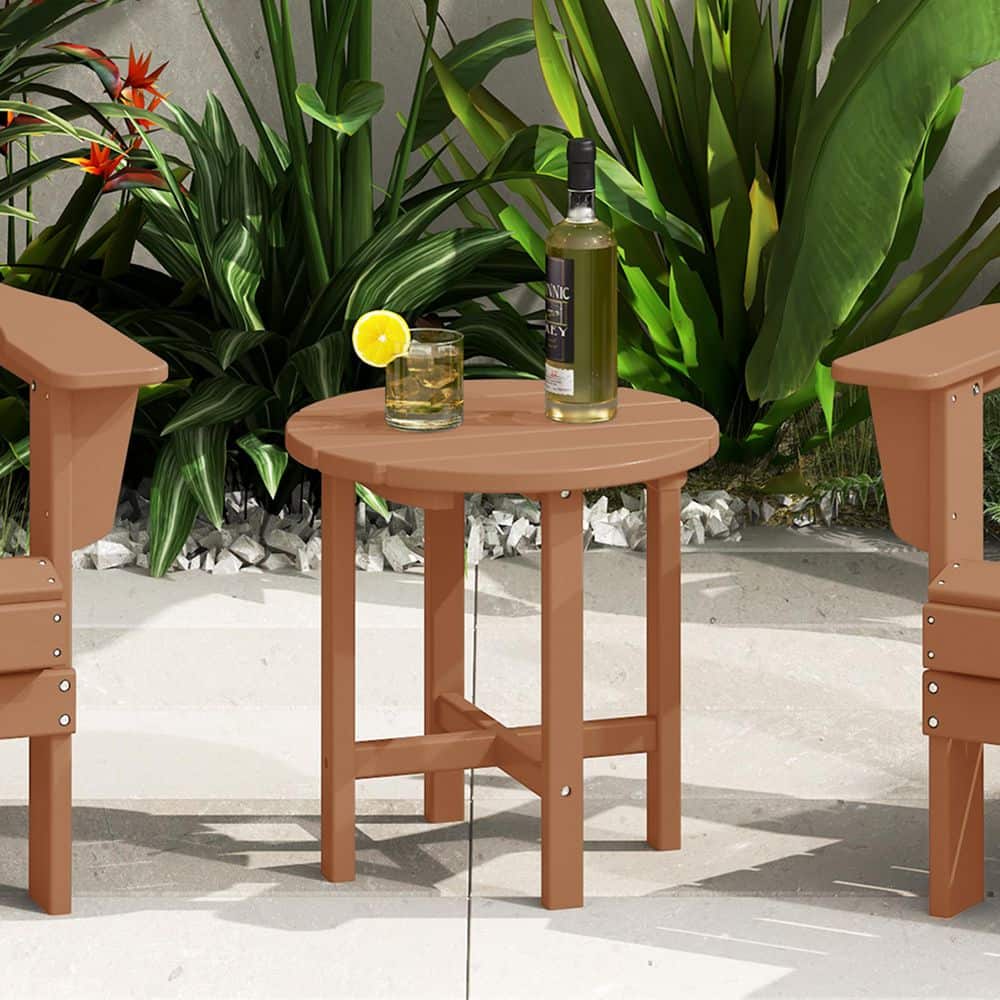 Teak Round 18" Outdoor Side Table