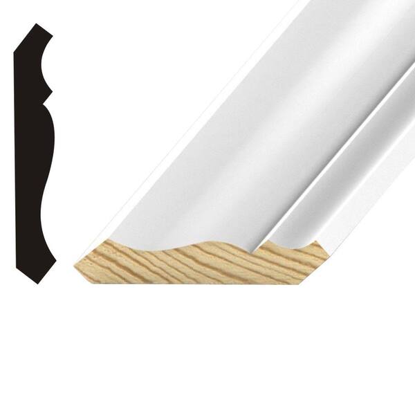 Builders Choice LWM 49 5/8 in. x 3-5/8 in. Primed Finger-Jointed Pine Crown Moulding