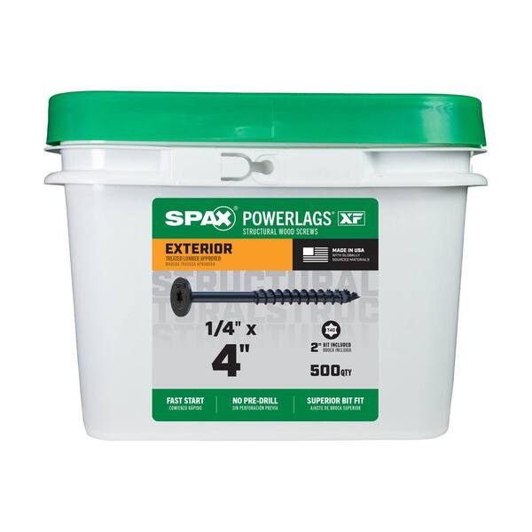 SPAX 1/4 in. x 4 in. Black Powerlags XF Exterior T40 T-Star