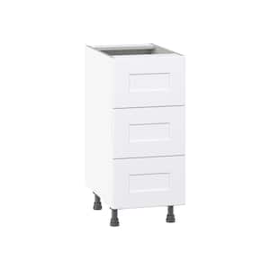 Wallace Painted Warm White Shaker Assembled Base Kitchen Cabinet with 3 Drawers (15 in. W x 34.5 in. H x 24 in. D)