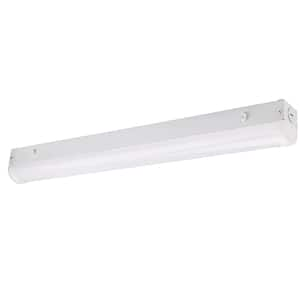 Crisp 48 in. 40-Watt Equivalent Integrated LED White Strip Light Fixture 5000K Adjustable CCT (2-Pack)