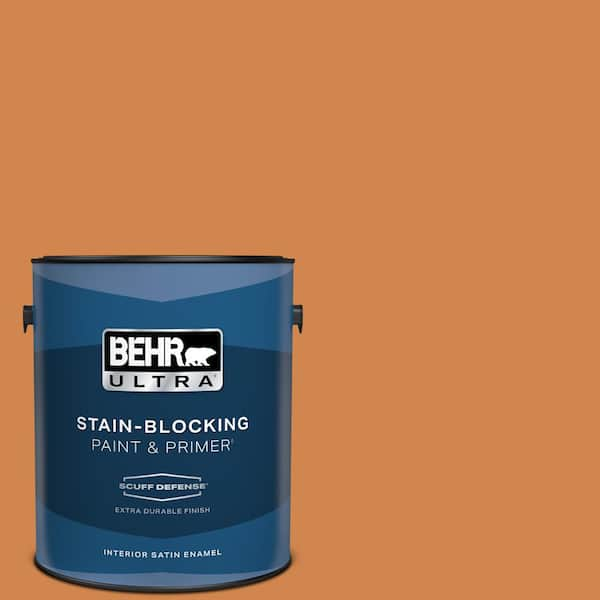 BEHR ULTRA 1 gal. #PPU3-03 Flaming Torch Extra Durable Satin Enamel Interior Paint & Primer