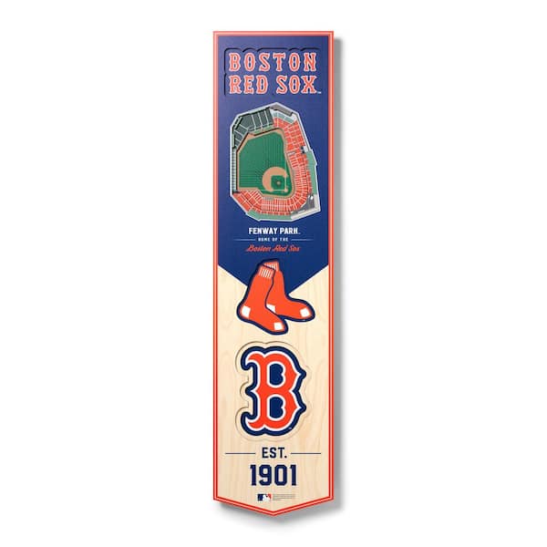 YouTheFan MLB Boston Red Sox Wooden 8 in. x 32 in. 3D Stadium