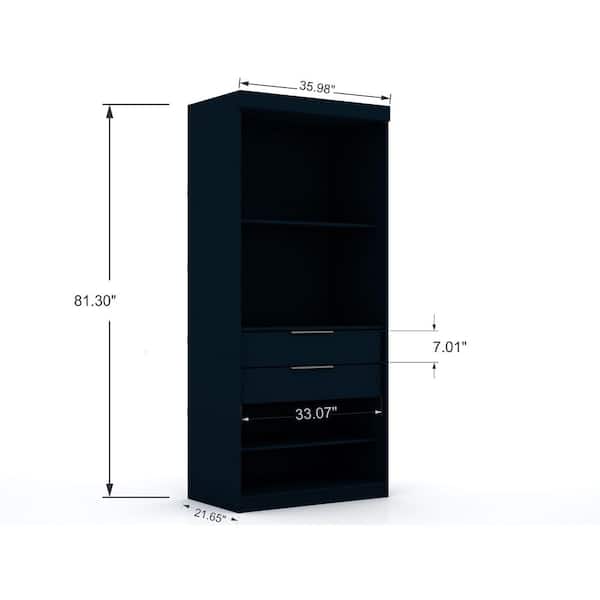 Luxor Ramsey Modern Tatiana Midnight Blue Composite Wood 71.96 in
