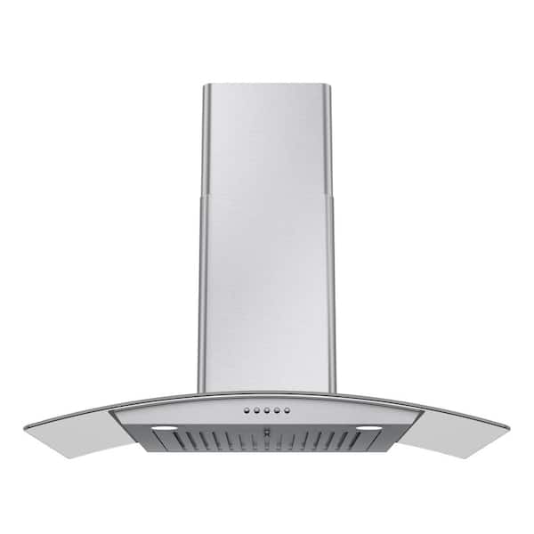 Unbranded 29.95 in. 250 CFM Ducted Wall Mounted Range Hood in Stainless Steel with One Motor