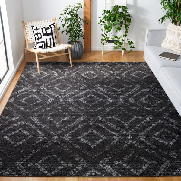 Adirondack 10 ft. x 14 ft. Dark Gray/Gray Geometric Area Rug