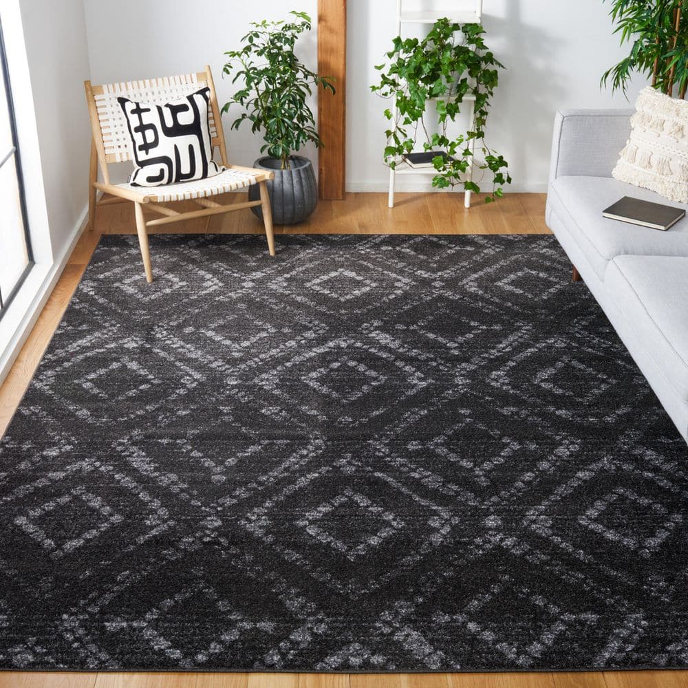 Adirondack 8 X 10 Dark Gray/Gray Geometric Area Rug price history on PriceWatchPro