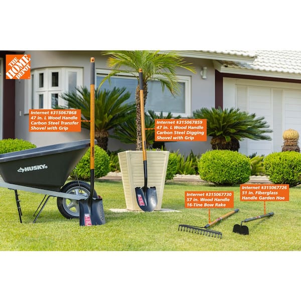 51 in. Fiberglass Handle Garden Hoe