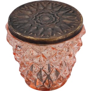 Diamond Cut 1-1/2 in. Terracotta Bronze Head Cabinet Knob