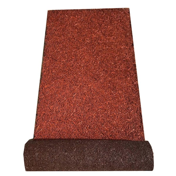 6 ft. x .75 in. x 2 ft. Reversible Red/Brown Rubber Edging Mat - 1-Piece