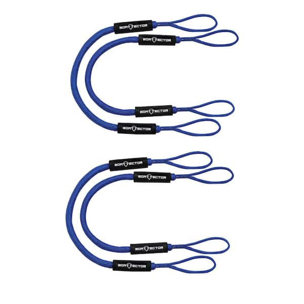 Extreme Max BoatTector Bungee Dock Line Value 4-Pack - 6', Blue