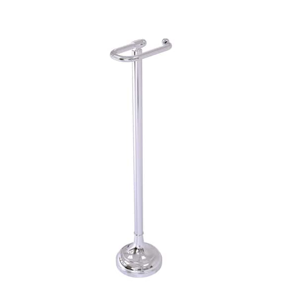 Allied Brass Free Standing European Style Toilet Paper Holder in Polished Chrome