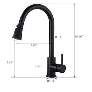 Single Handle Bar Faucet Deckplate Included in Matte Black