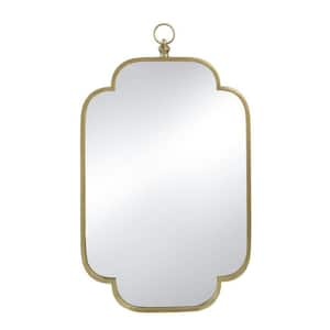 19.7 in. W x 36 in. H Wood Gold Vanity Mirror