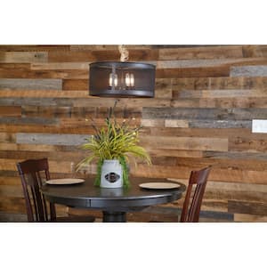 3/8 in. x 5 in. x Varying Length Gray and Brown Reclaimed Barnwood Boards (250 sq. ft./Pack)