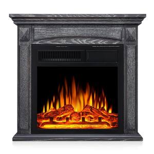 26.58 in. 750/1500-Watt Heater with Remote Control, 7 Flame Brightness, Multi-Color Freestanding Electric Fireplace