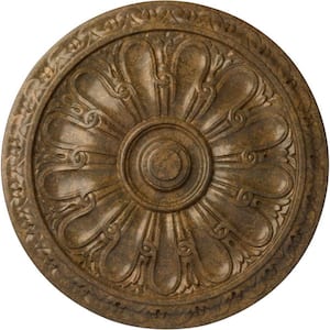 15-3/4 in. x 5/8 in. Kirke Urethane Ceiling Medallion (Fits Canopies upto 3-3/4 in.), Rubbed Bronze