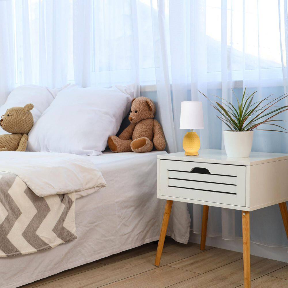 12.5 Petite Ceramic Table Lamp, Yellow Finish for Living Room or Stylish Spaces price history on PriceWatchPro