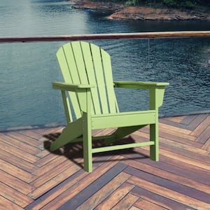 Apple Green Plastic Adirondack Chair