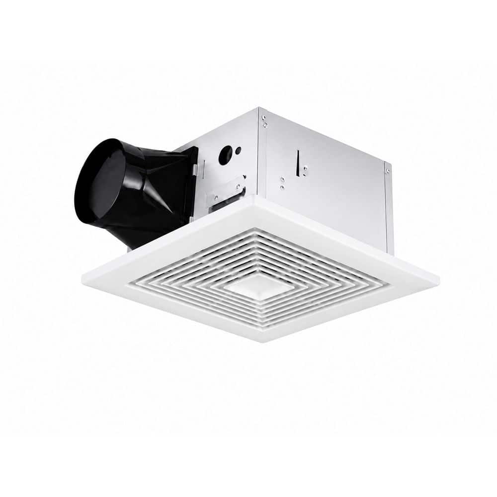 10.6 in.80 CFM Quiet Square Matte White Flush Mount Bathroom Exhaust Fan,Humidity Sensor,Under 0.8 Sones, 8.82 in Cutout price history on PriceWatchPro