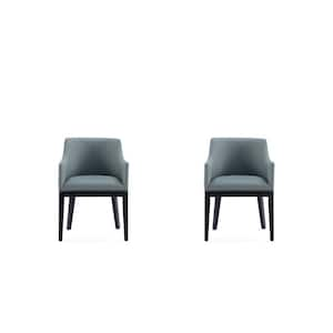 Gansevoort Pewter Faux Leather Dining Armchair (Set of 2)