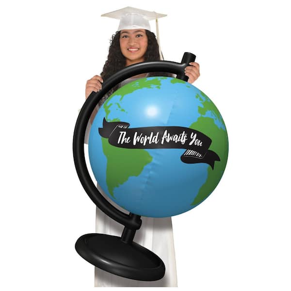 Amscan 37.75 in. Globe Inflatable Prop (2-Pack)