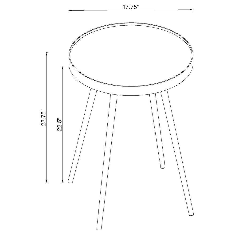 Chrome Round Metal and Glass Mirrored End Table